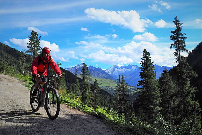 Mountain biking in the Zillertal in summer