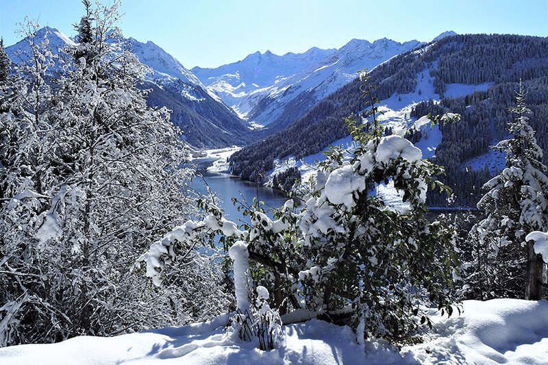 Winter landscape in the Zillertal