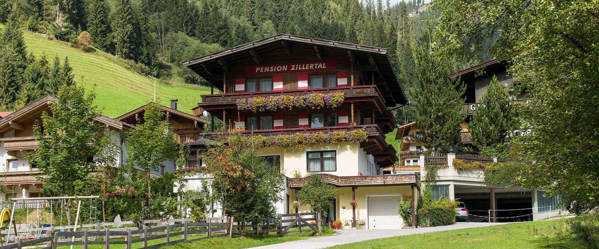 Pension Zillertal in the summer