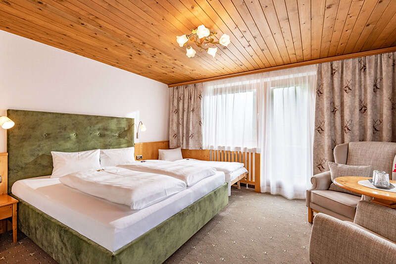 Dreibettzimmer in der Pension Zillertal in Gerlos