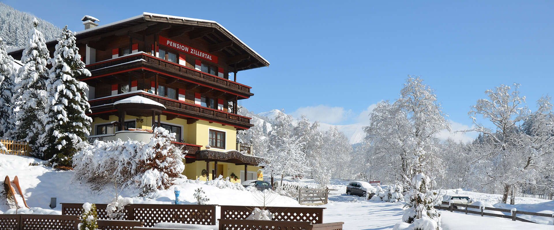 Pension Zillertal in the winter