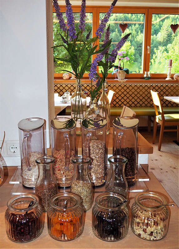  Breakfast buffet with muesli and dried fruits